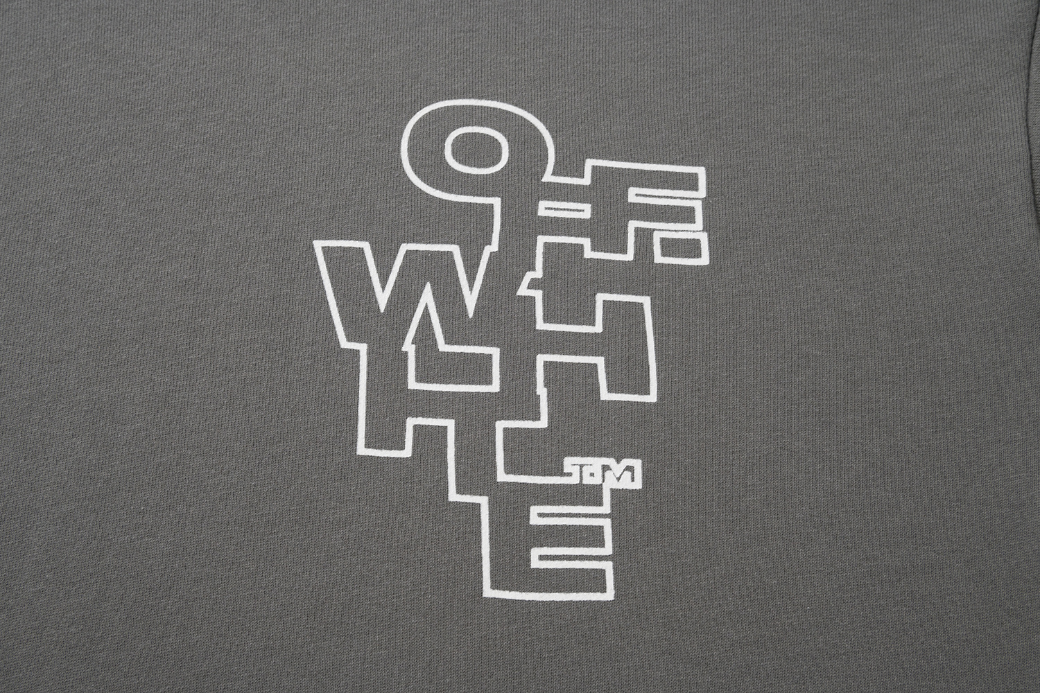Off-White Oversized Cement Grey Graphic Sweatshirt 879