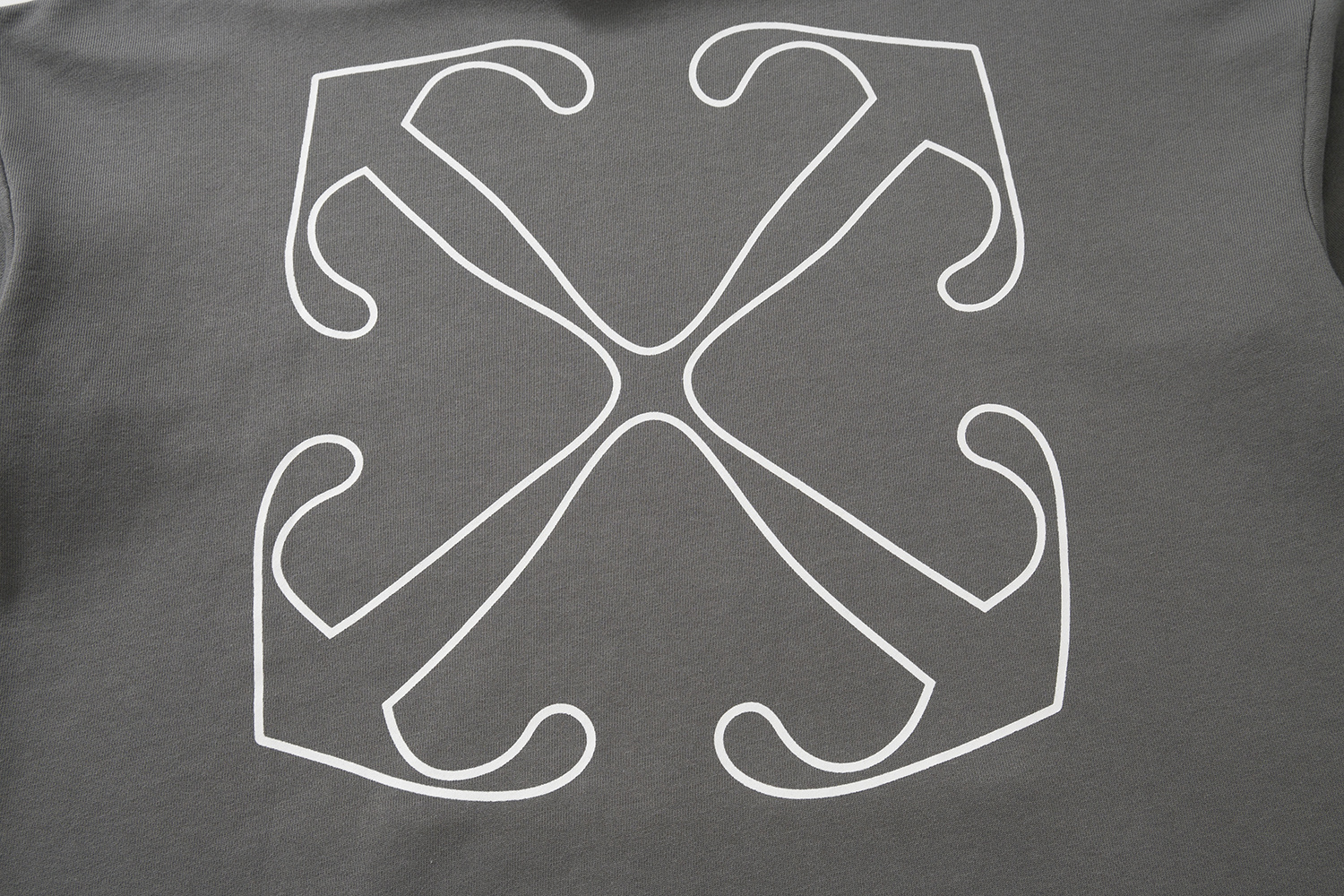 Off-White Oversized Cement Grey Graphic Sweatshirt 879