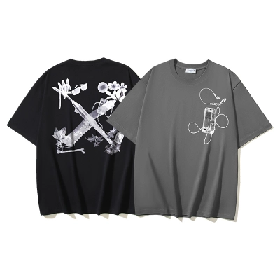 Off-White Phone Floral Earphone Heavyweight T-Shirt H110 1006 01