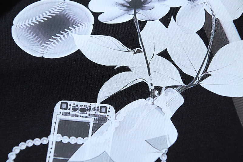 Off-White Phone Floral Earphone Heavyweight T-Shirt H110 1006