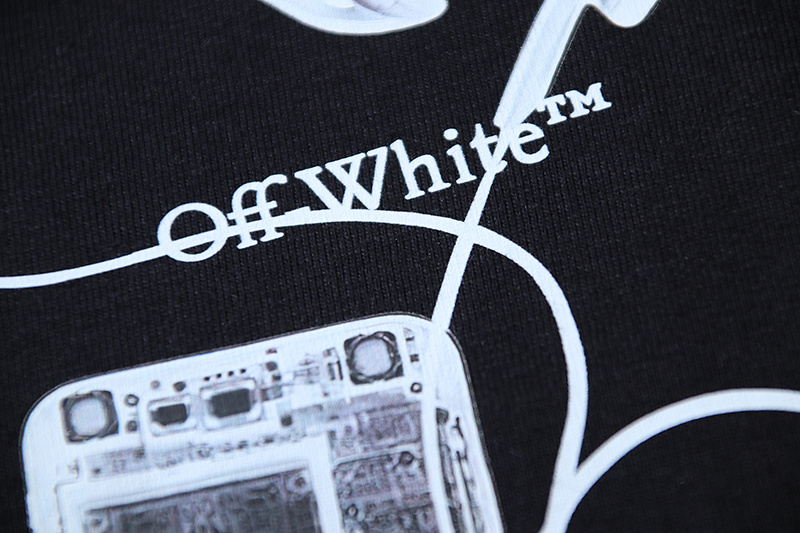 Off-White Phone Floral Earphone Heavyweight T-Shirt H110 1006