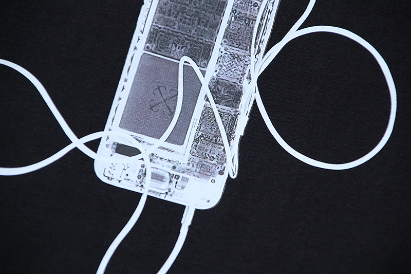 Off-White Phone Floral Earphone Heavyweight T-Shirt H110 1006