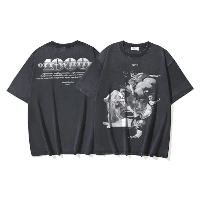 Off-White Portrait Oil Painting 1000 Washed Heavyweight T-Shirt H120 1161 01