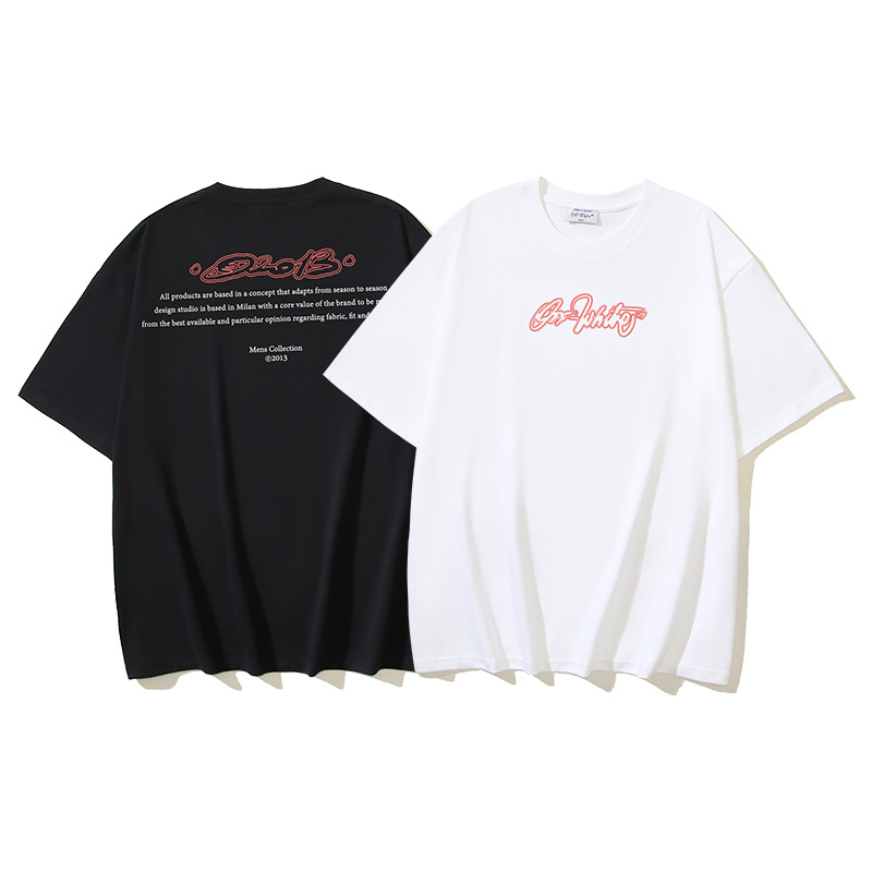 Off-White Script Outline Letter Heavyweight T-Shirt H100 1121