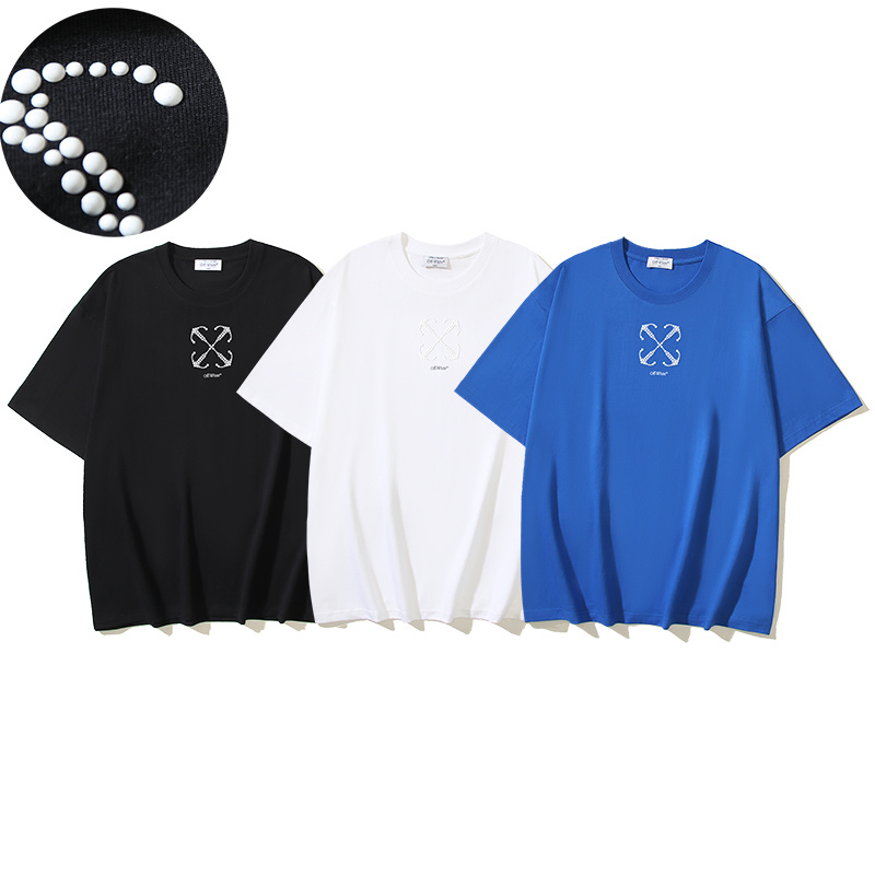 Off-White Shiny Beaded Arrow Heavyweight T-Shirt H100 172