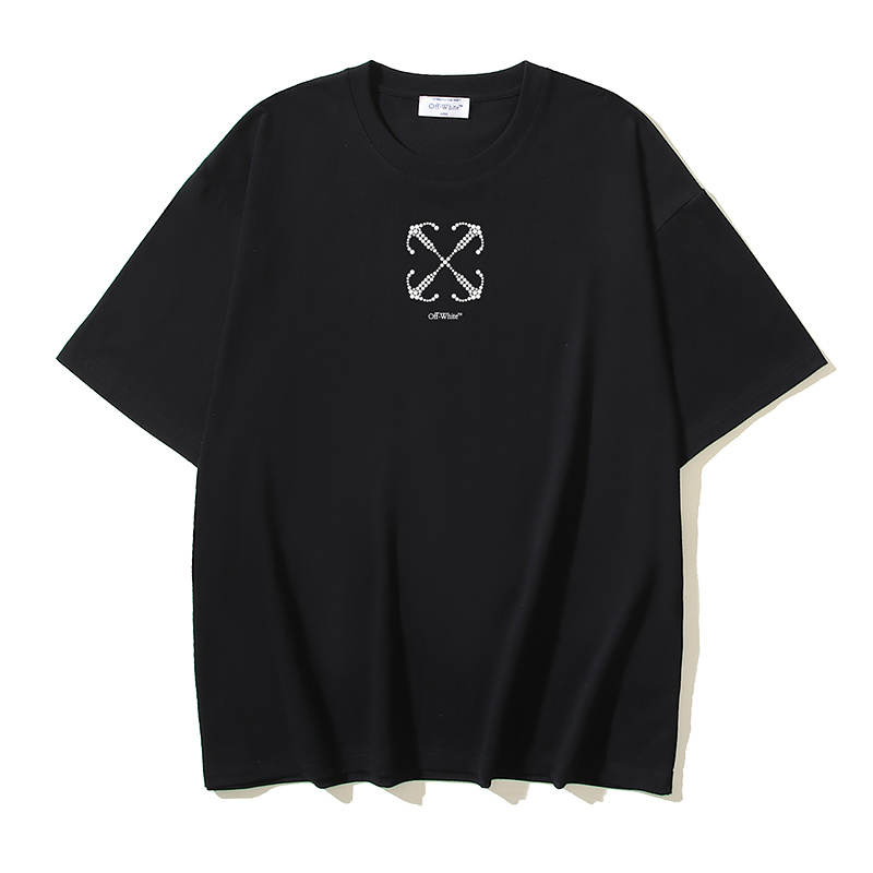 Off-White Shiny Beaded Arrow Heavyweight T-Shirt H100 172