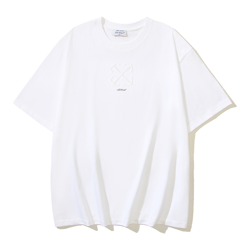 Off-White Shiny Beaded Arrow Heavyweight T-Shirt H100 172