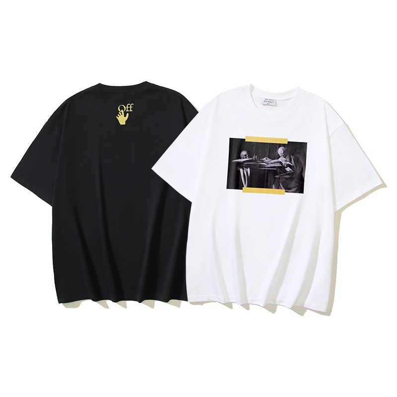 Off-White Skull Oil Painting Heavyweight T-Shirt H100 191