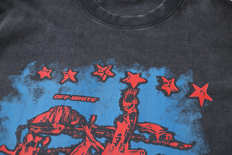 Off-White Star Collaboration Washed Heavyweight T-Shirt H120 1366