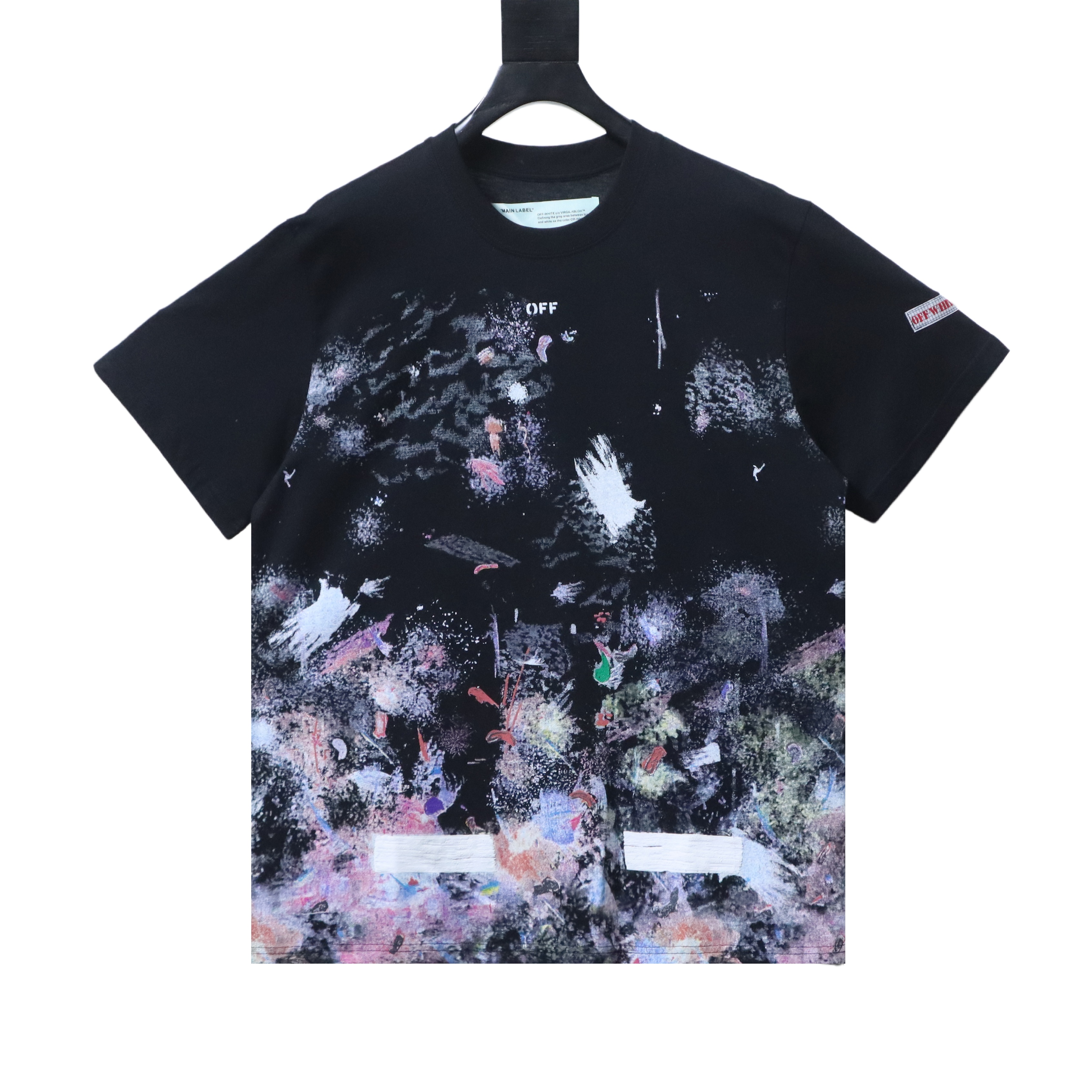 Off-White Starry Firework Ink Splash Arrow T-Shirt 3 H150