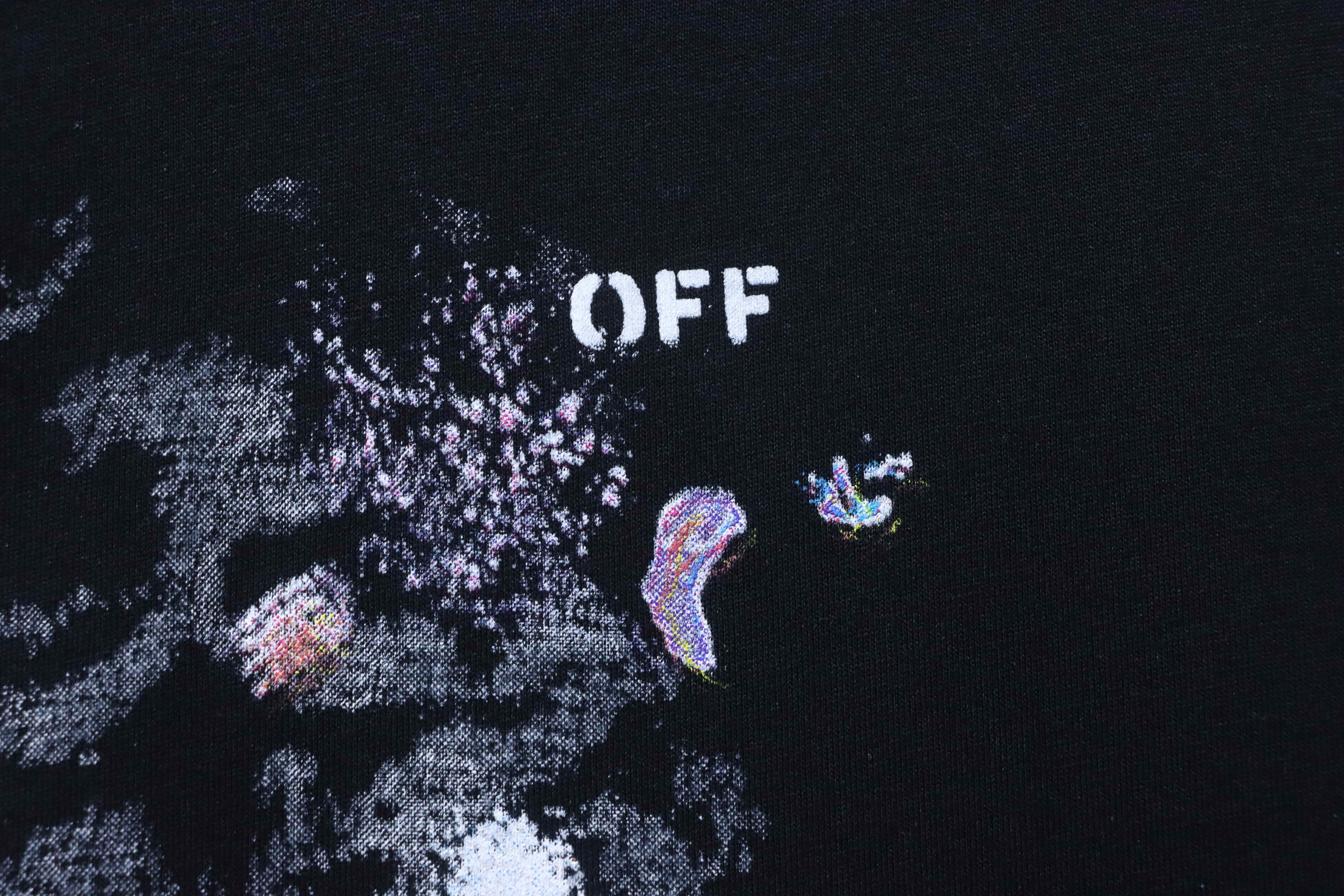 Off-White Starry Firework Ink Splash Arrow T-Shirt 3 H150