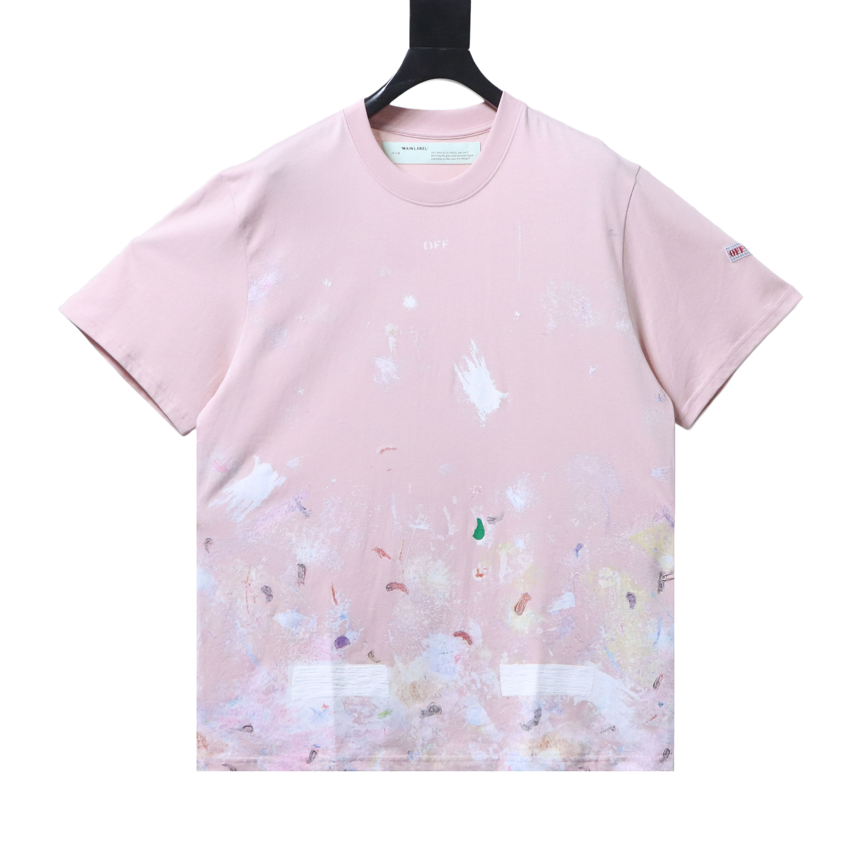 Off-White Starry Firework Ink Splash Arrow T-Shirt White H150