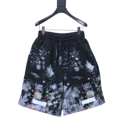 Off-White Starry Firework Ink Splash Shorts H210 01