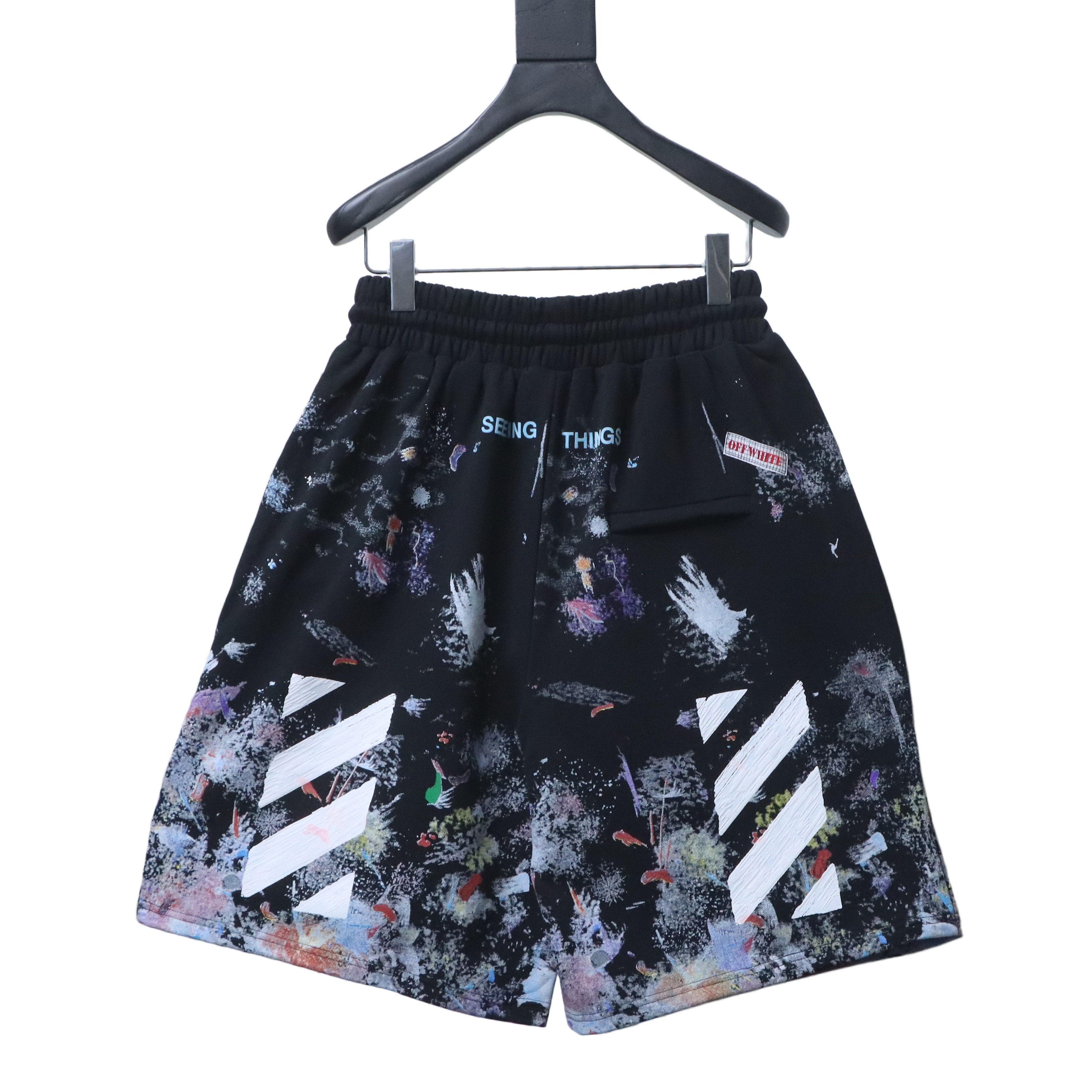 Off-White Starry Firework Ink Splash Shorts H210