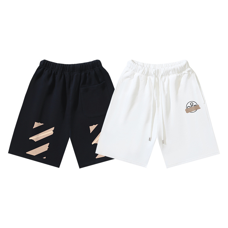 Off-White Tape Diagonal Stripe Heavyweight Shorts 1019