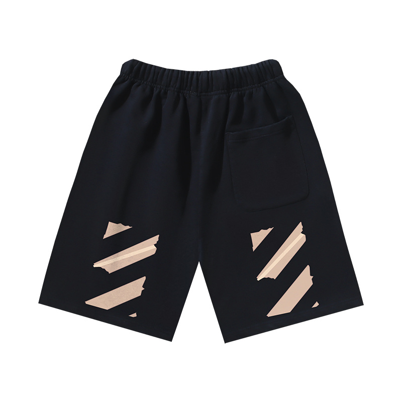 Off-White Tape Diagonal Stripe Heavyweight Shorts 1019