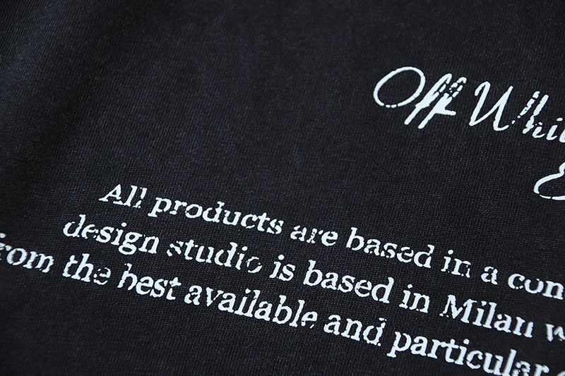 Off-White Watercolor Religious Oil Painting Letter Washed Heavyweight T-Shirt Black H120 1158