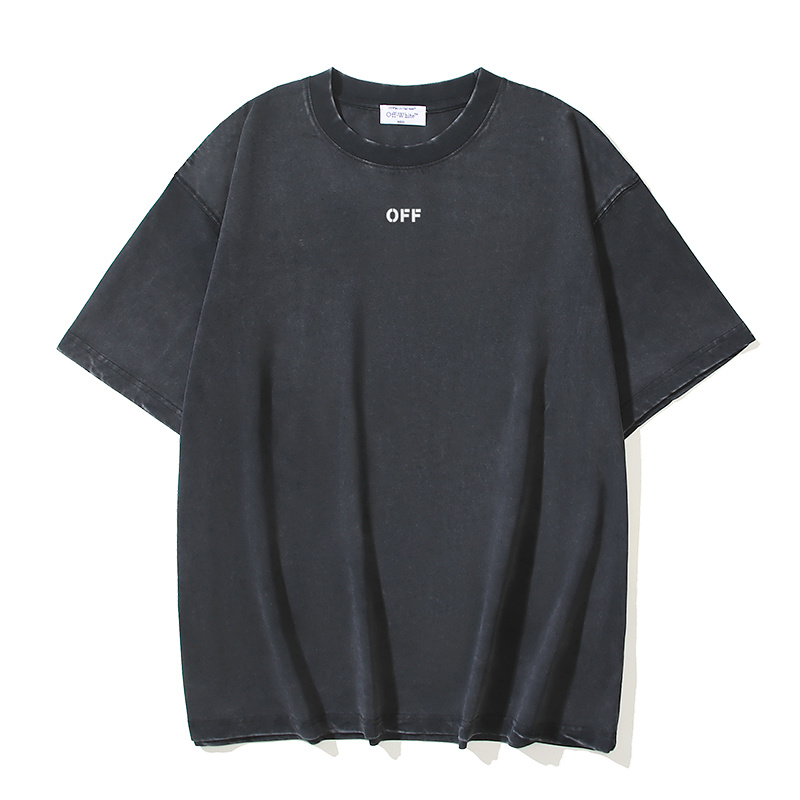 Off-White Watercolor Religious Oil Painting Letter Washed Heavyweight T-Shirt White H120 1162