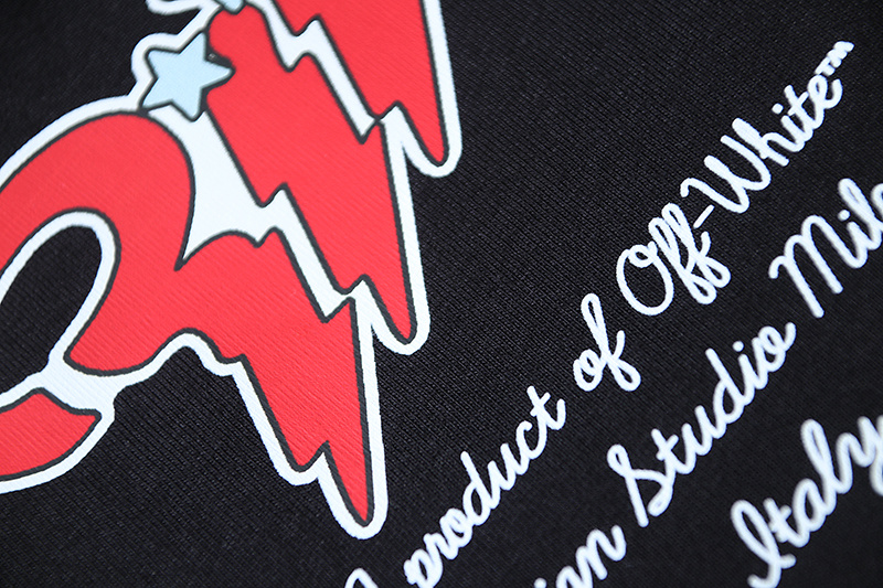 Off-White Wizard Bull Head Cartoon Heavyweight T-Shirt H110 1094