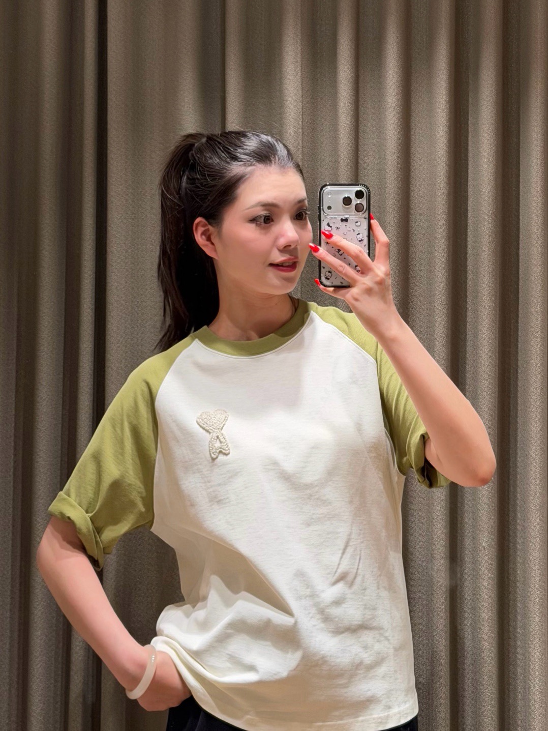 Amiri 26SS Colorblock Raglan Green T-Shirt h150