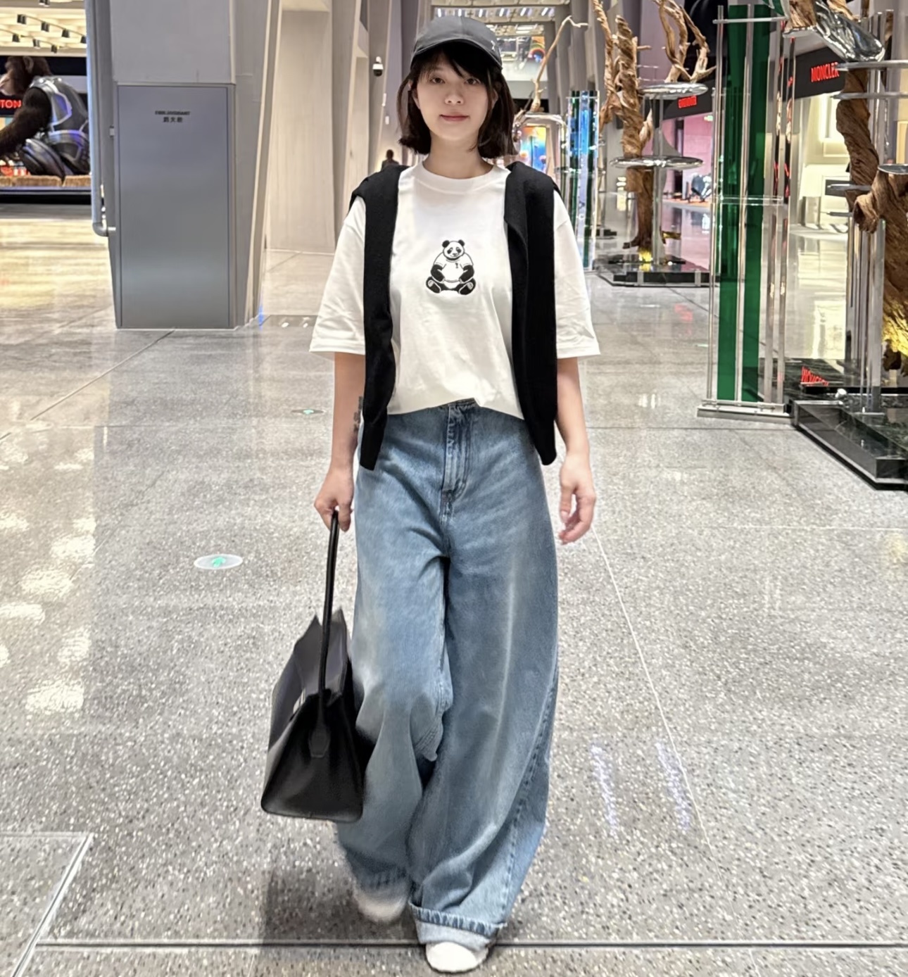 Amiri 26SS Panda Embroidered White T-Shirt h140