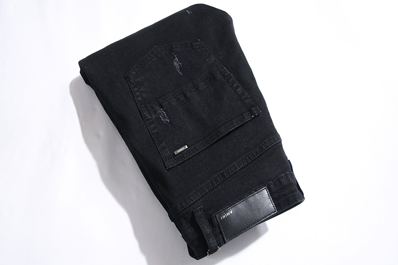 Amiri Blue Knee Distressed Black Jeans H200 AM302