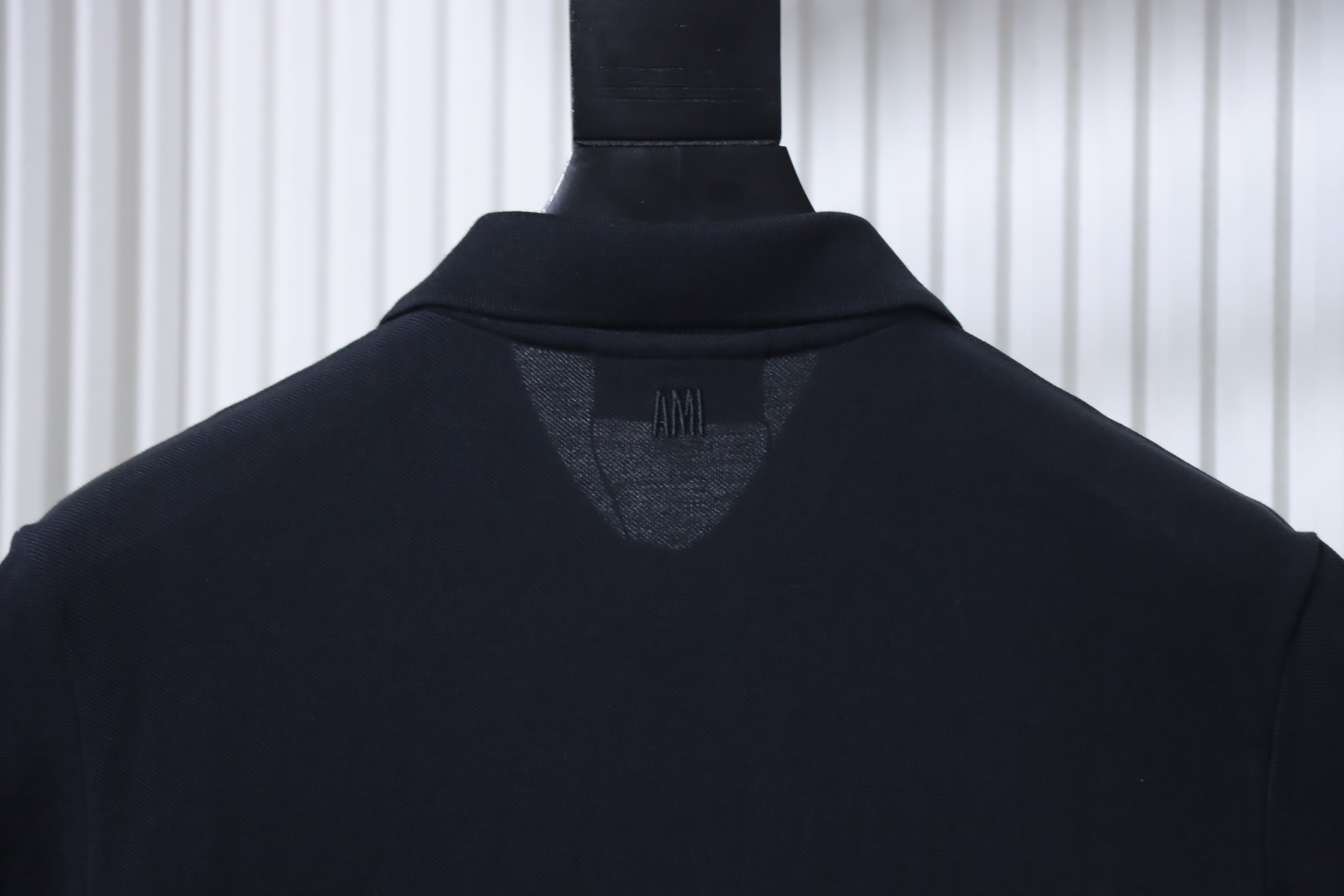 Amiri Classic Heart Embroidered Black Polo Shirt h170