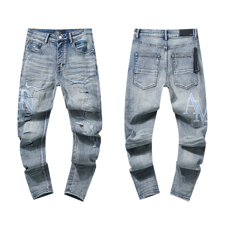 Amiri Distressed Light Blue Jeans H200 AM316