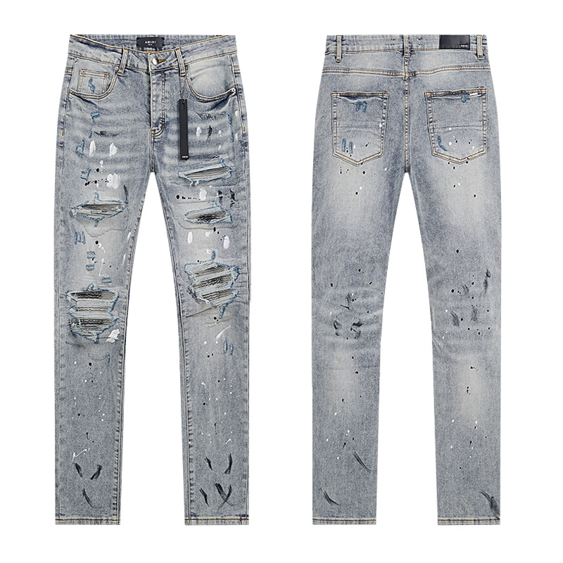 Amiri Distressed Light Blue Jeans H200 AM336