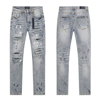 Amiri Distressed Light Blue Jeans H200 AM336 01