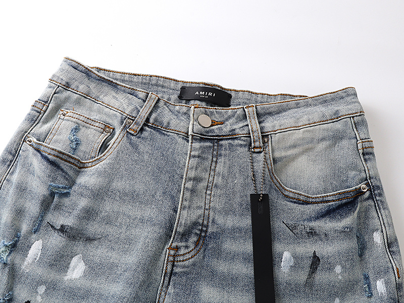 Amiri Distressed Light Blue Jeans H200 AM336