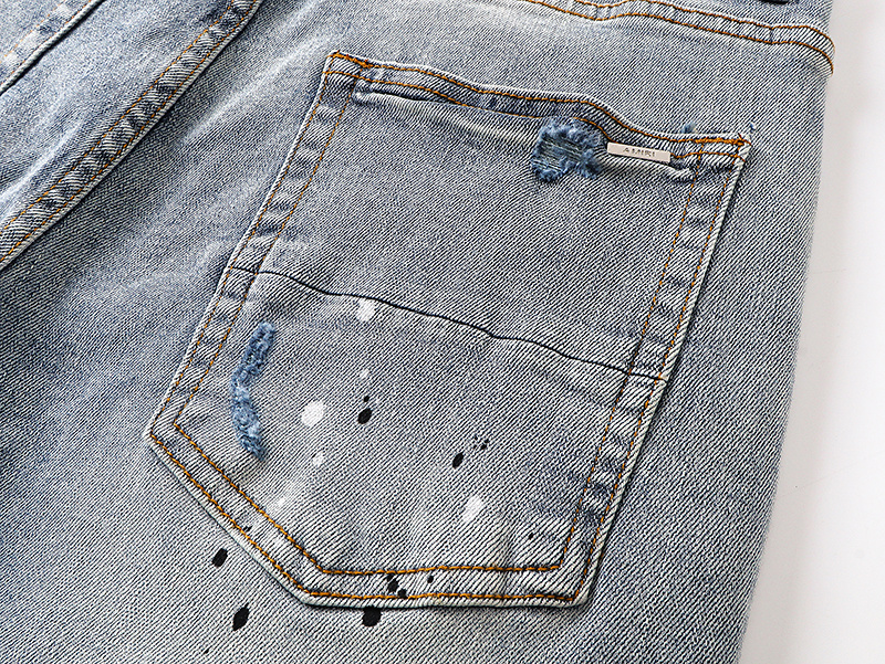 Amiri Distressed Light Blue Jeans H200 AM336