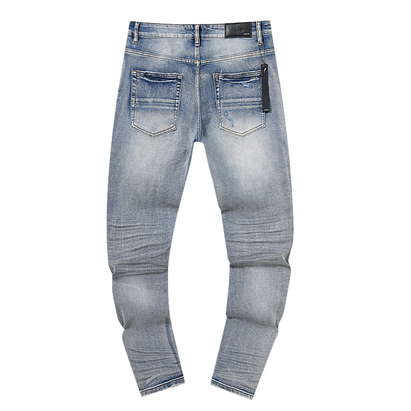 Amiri Distressed Slim Fit Light Blue Jeans H200 AM323