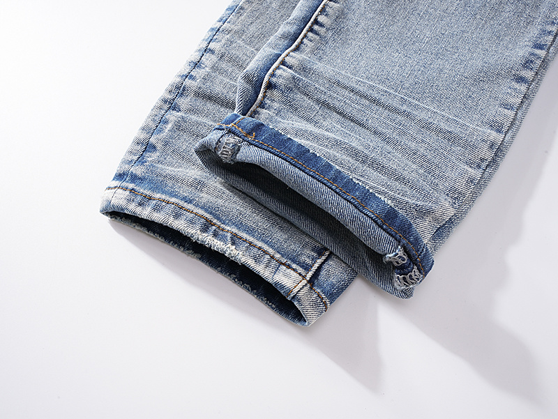 Amiri Distressed Slim Fit Light Blue Jeans H200 AM323