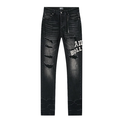 Amiri Hollywood Logo Black Jeans H200 AM348 02