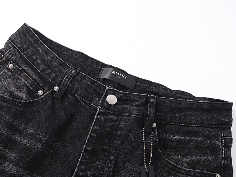 Amiri Hollywood Logo Black Jeans H200 AM348