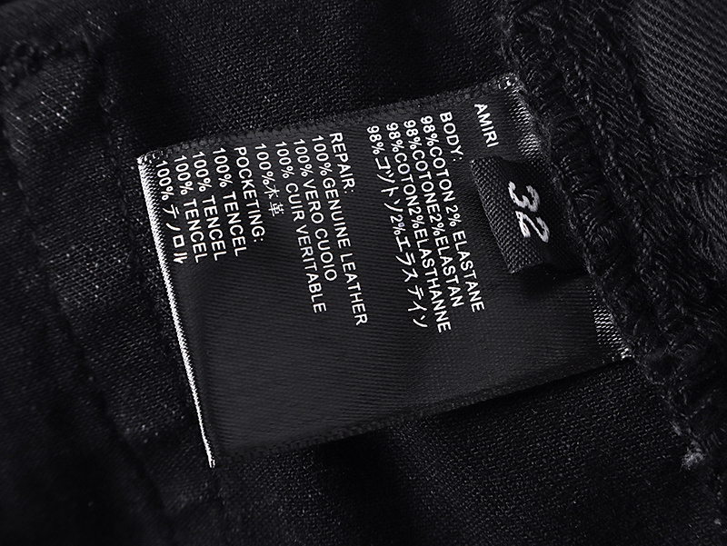 Amiri Hollywood Logo Black Jeans H200 AM348