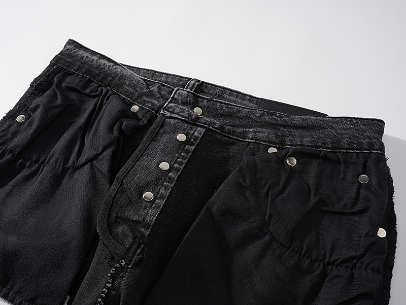 Amiri Knee Patch Distressed Black Jeans H200 AM328