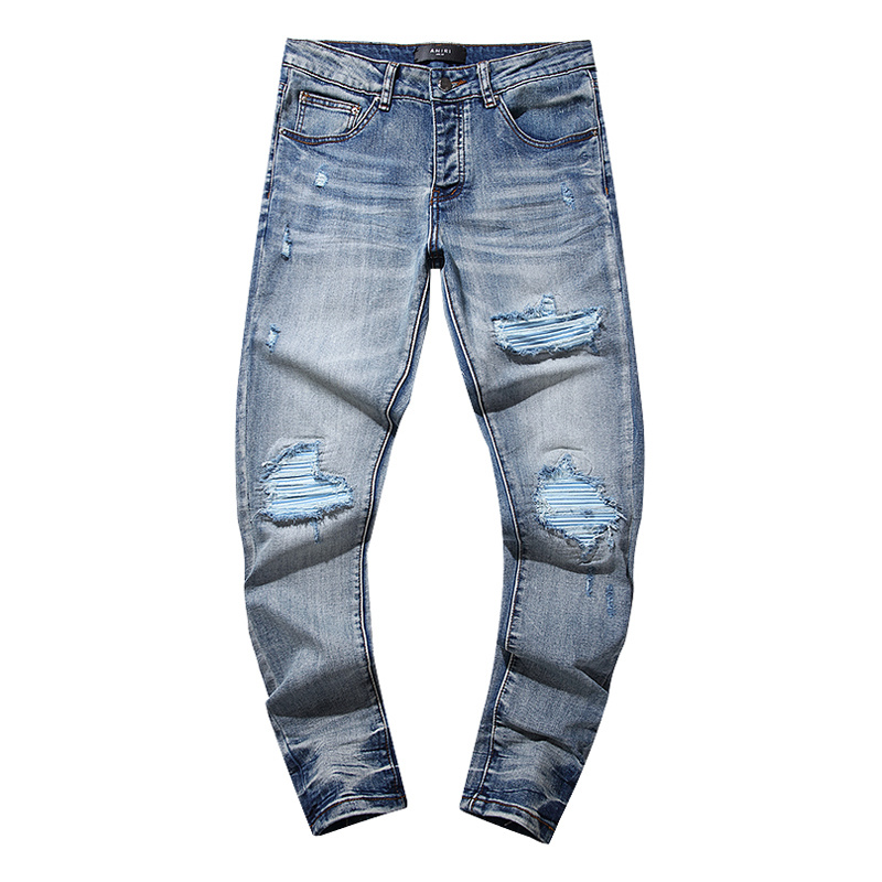 Amiri Knee Patch Light Blue Jeans H200 AM304