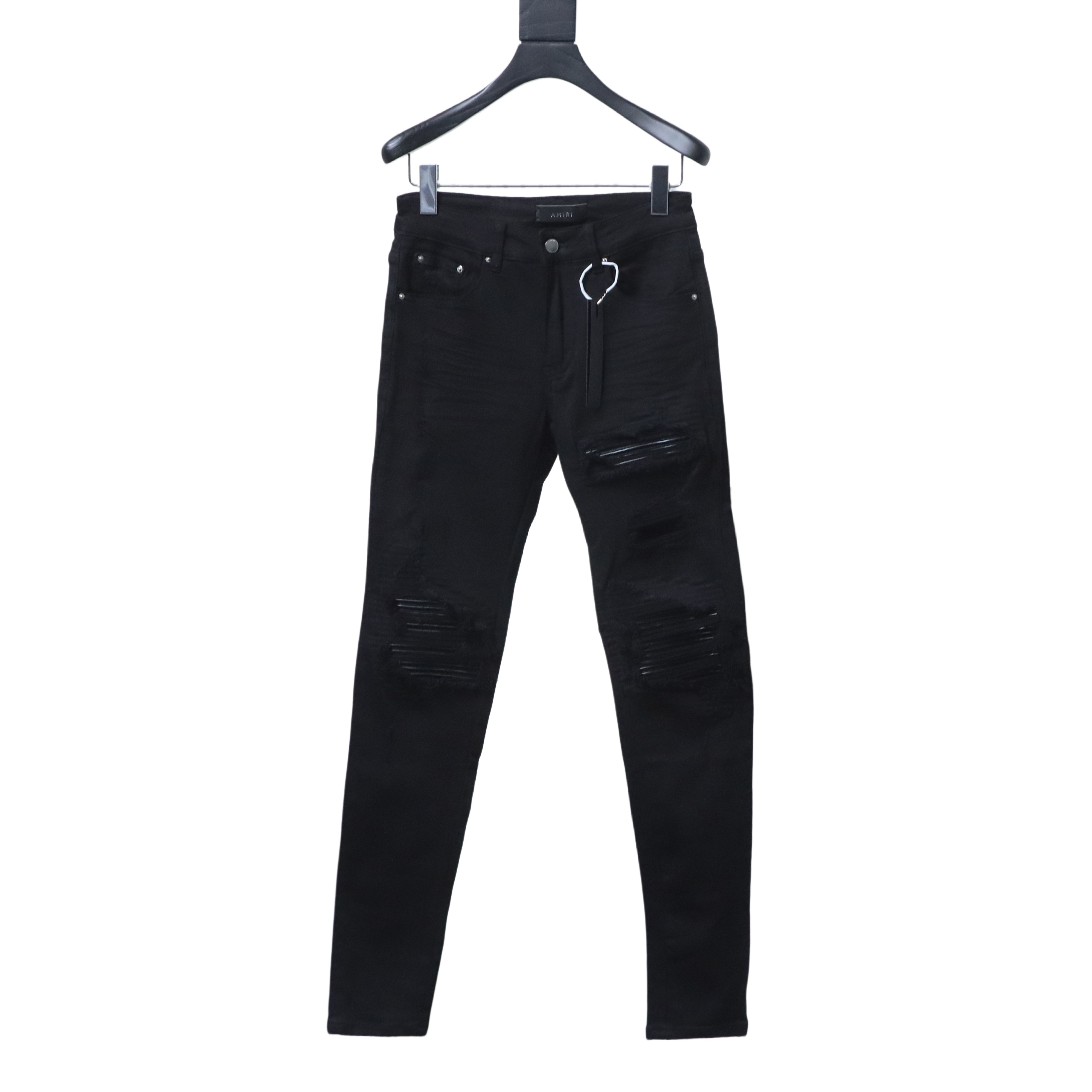 Amiri Knife Cut Distressed Jeans Black H200 AM601