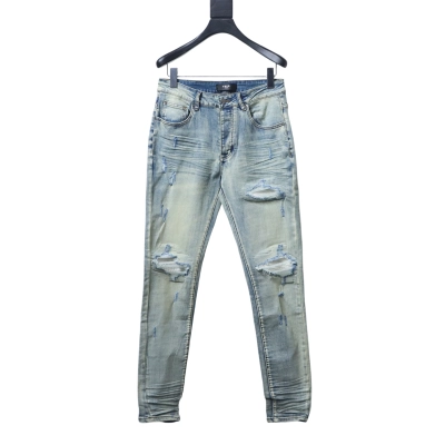 Amiri Knife Cut Distressed Jeans Blue H200 AM607 01