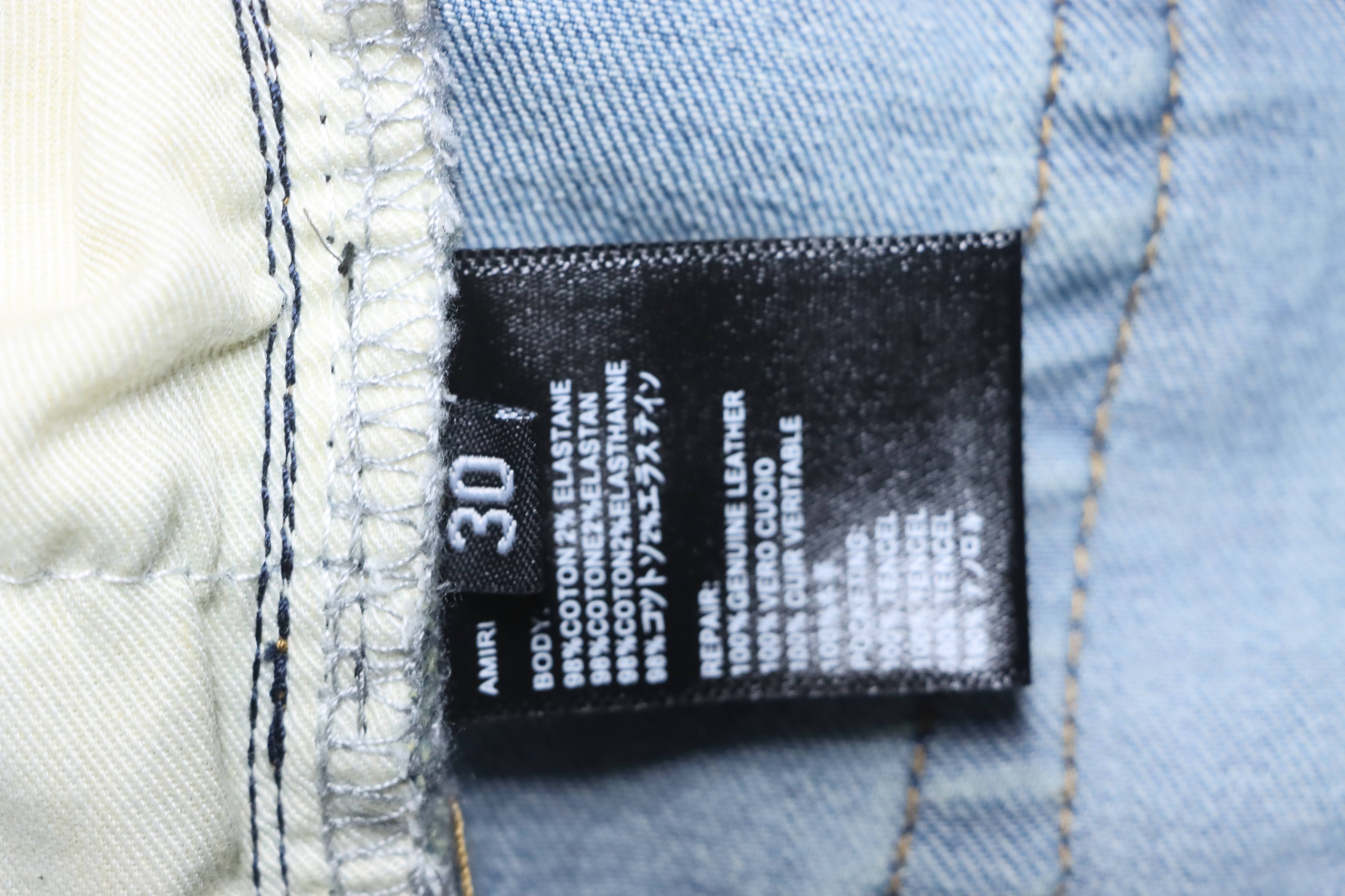 Amiri Knife Cut Distressed Jeans Blue H200 AM607