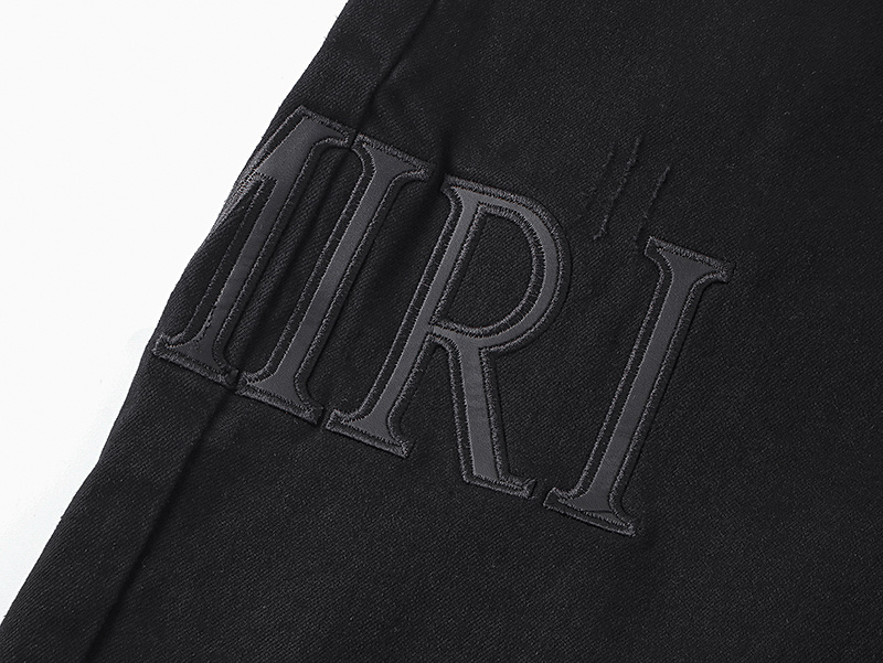 Amiri Logo Black Denim Shorts H200 AM602