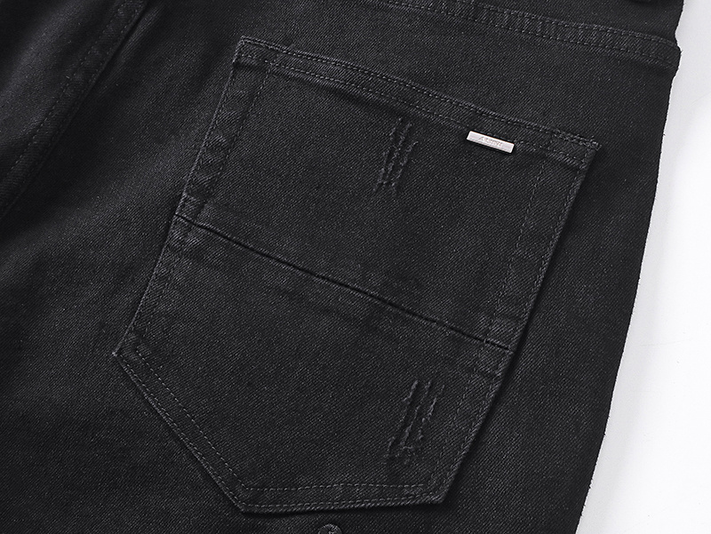 Amiri Logo Black Denim Shorts H200 AM602