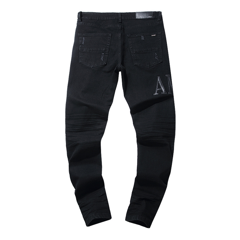 Amiri Logo Patch Black Jeans H200 AM301