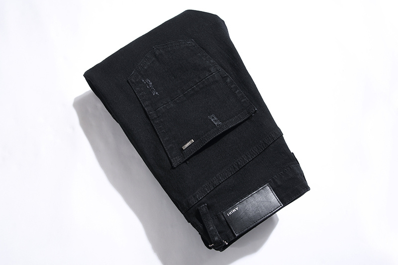Amiri Logo Patch Black Jeans H200 AM301
