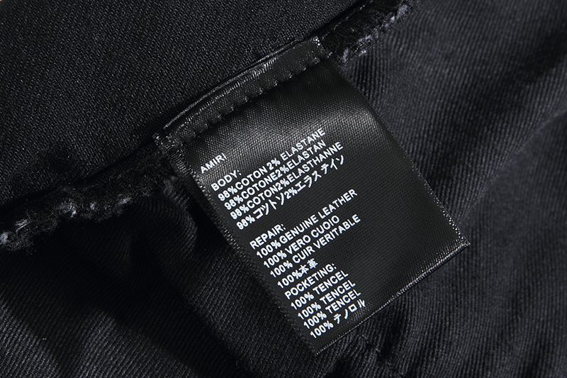 Amiri Logo Patch Black Jeans H200 AM301
