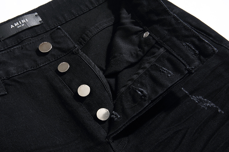 Amiri Logo Patch Black Jeans H200 AM301