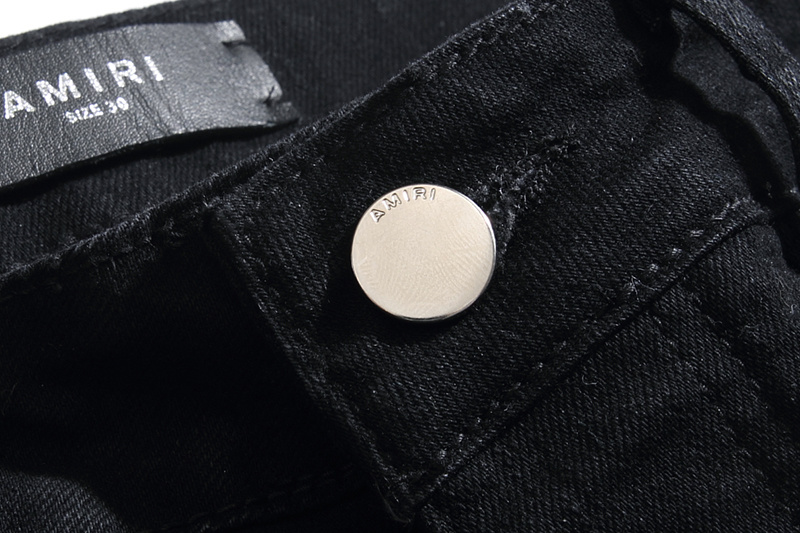 Amiri Logo Patch Black Jeans H200 AM301