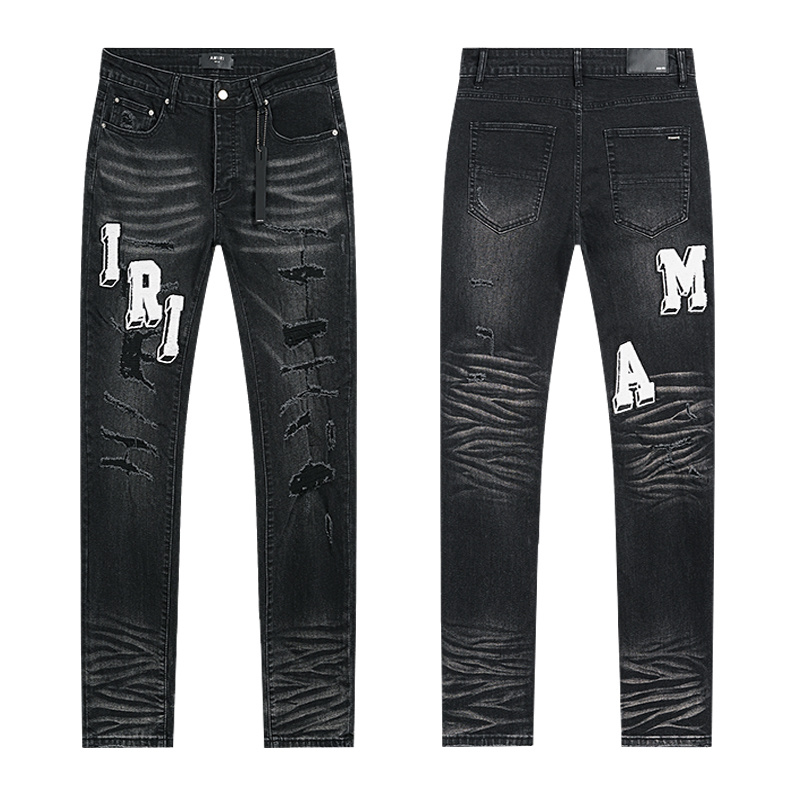 Amiri Logo Patch Black Jeans H200 AM327